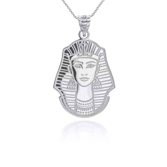 Silver Personalized Cleopatra Pendant Necklace