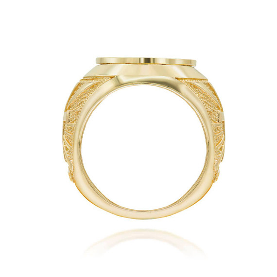 Yellow Gold Aries Signet Ring