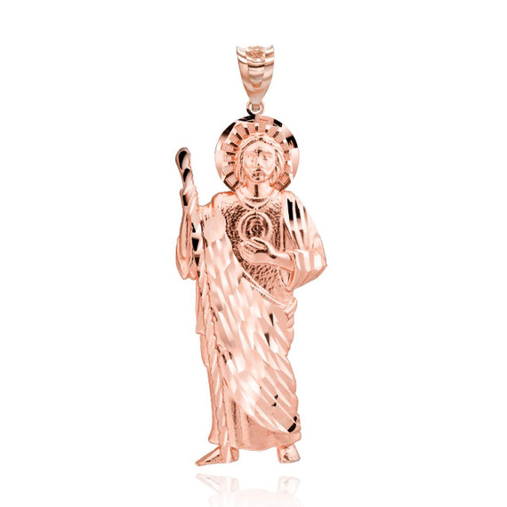 Rose Gold Saint Jude Patron Saint of Hope (2") Pendant