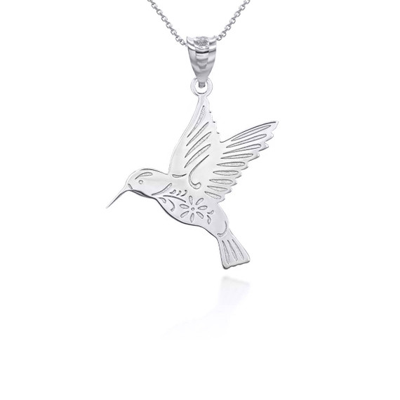 Silver Bird Symbol of Freedom Pendant Necklace