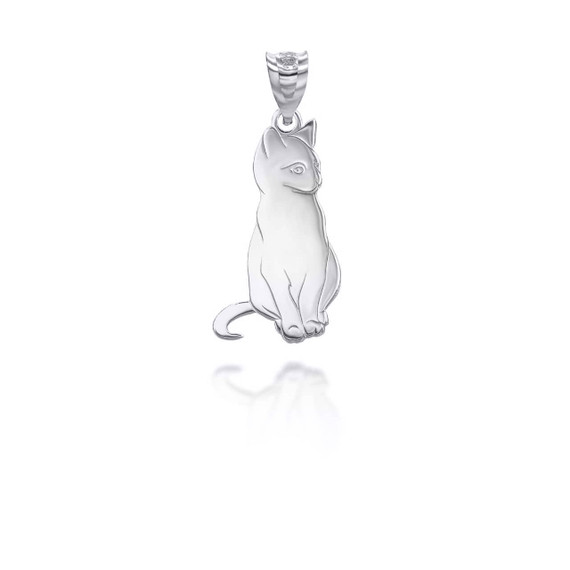 Silver Cat Symbol of Independence Pendant 