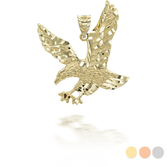 Yellow Gold Hunting Eagle Pendant