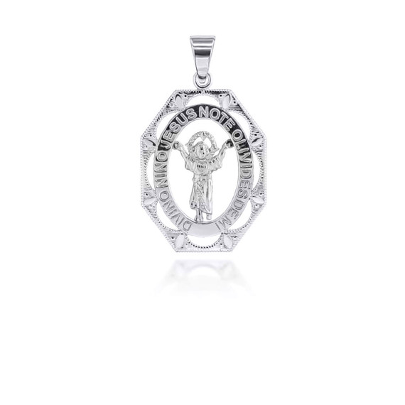 White Gold Divino Nino Jesus Small Pendant