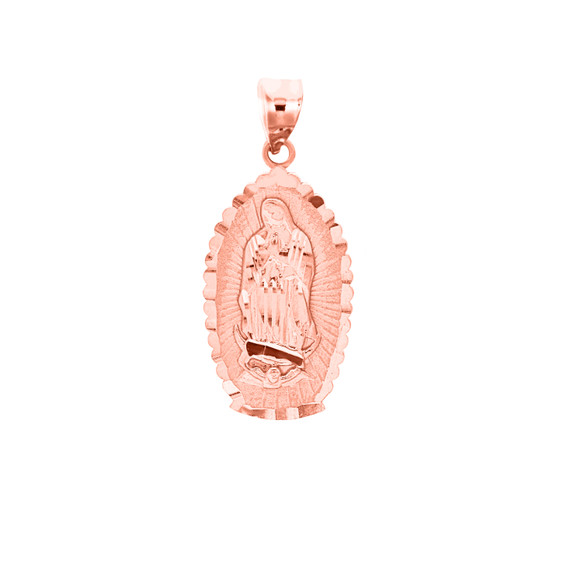 Rose Gold Saint Guadalupe Illuminated Pendant