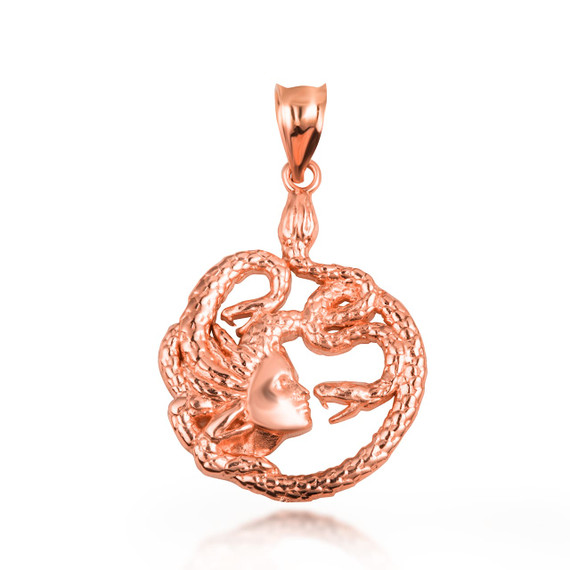 Rose Gold Greek Myth Medusa Divine Power of Femininity Pendant