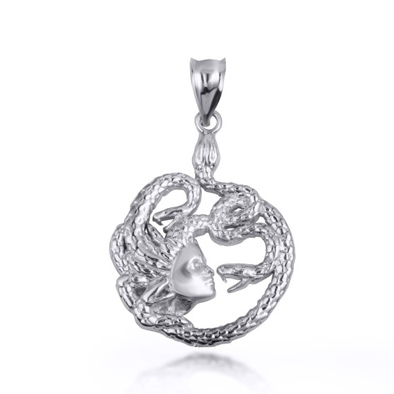 Silver Greek Myth Medusa Divine Power of Femininity Pendant