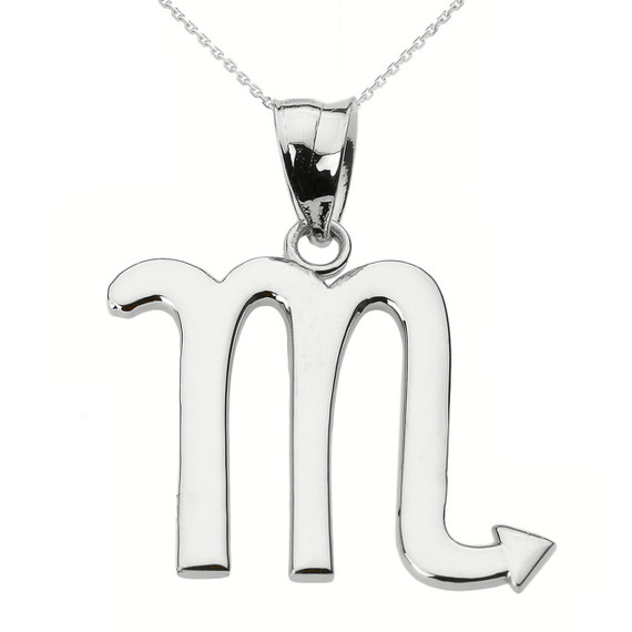 Silver Scorpio Pendant Necklace