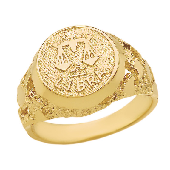 Yellow Gold Libra Ring