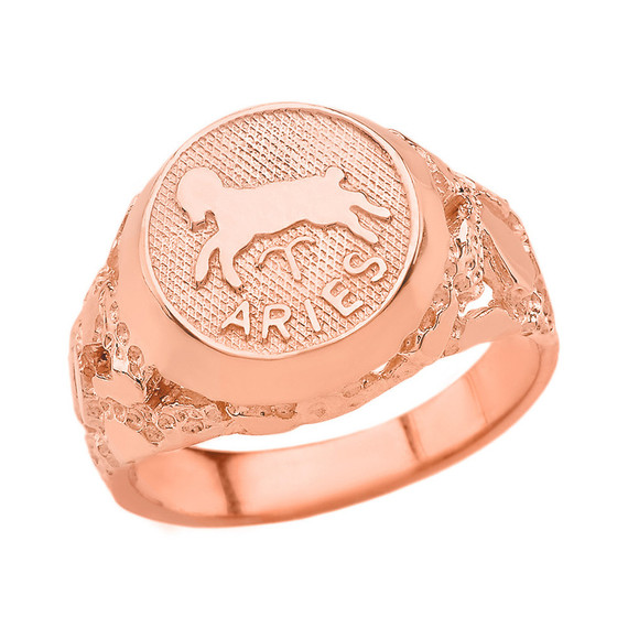 Rose Gold Aries Ring