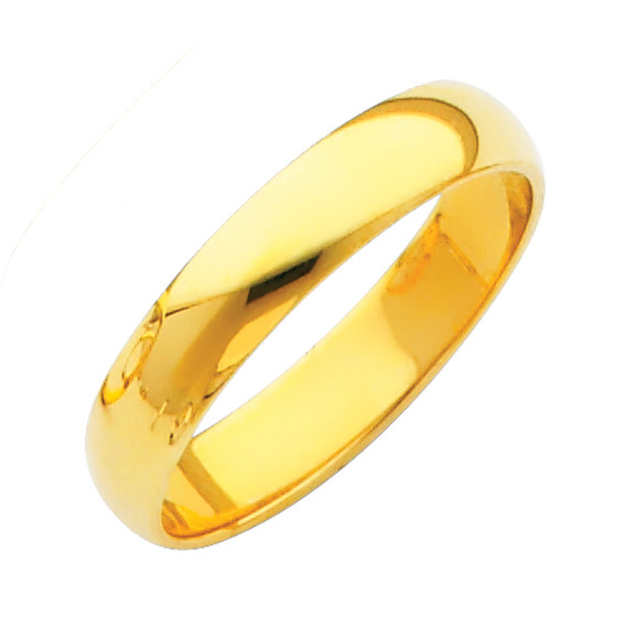 Gold Classic Wedding Band 4MM