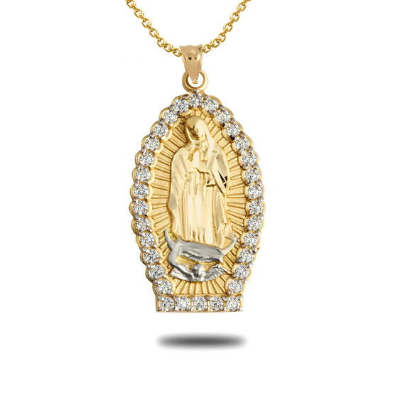 Gold Guadalupe Illuminated Pendant Necklace