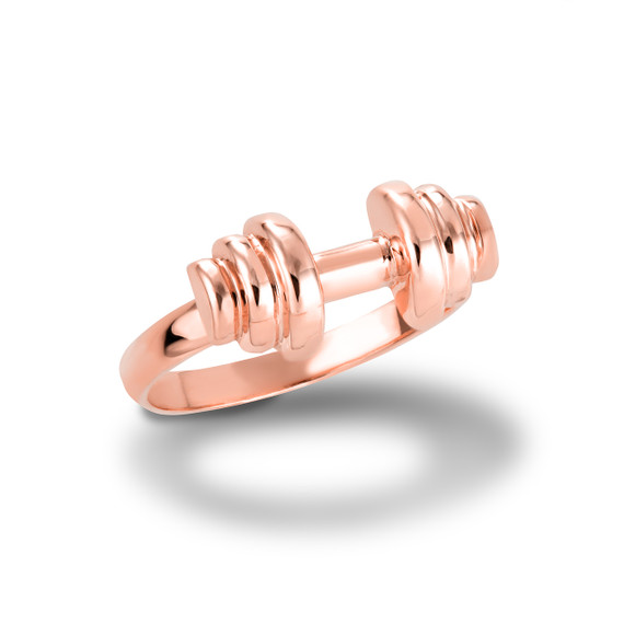 Rose Gold Dumbbell Weightlifting Fitness Ring