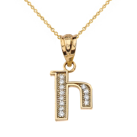 Diamond Initial "I" Pendant Necklace