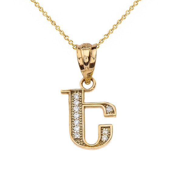 Diamond Initial "Y" Pendant Necklace