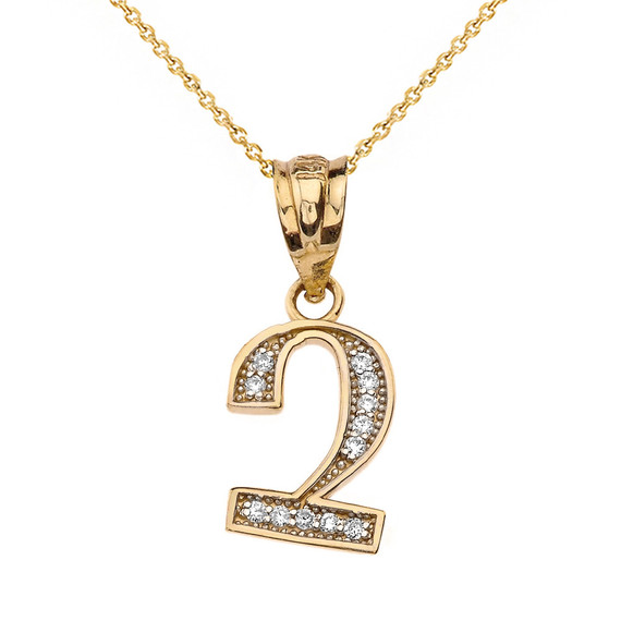Diamond Initial "CHU" Pendant Necklace