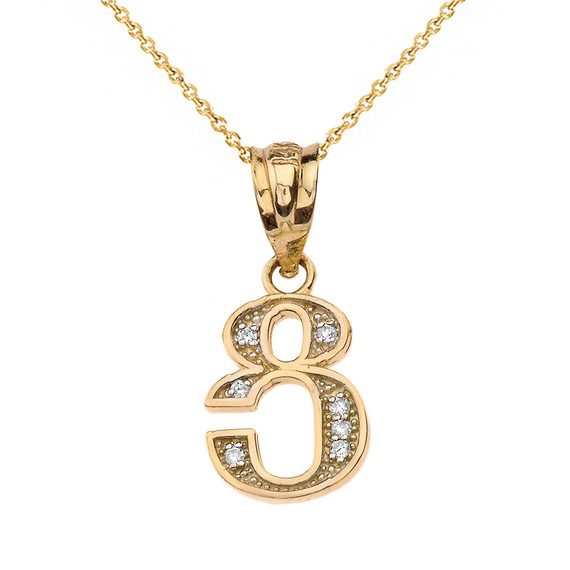 Diamond Initial "TSE" Pendant Necklace