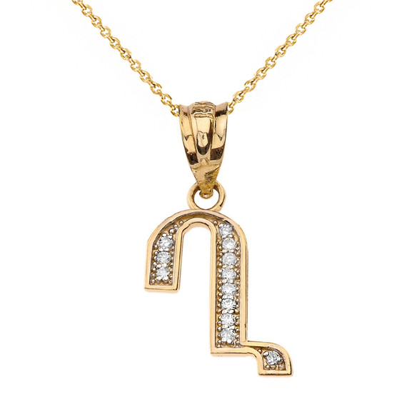 Diamond Initial "GH" Pendant Necklace