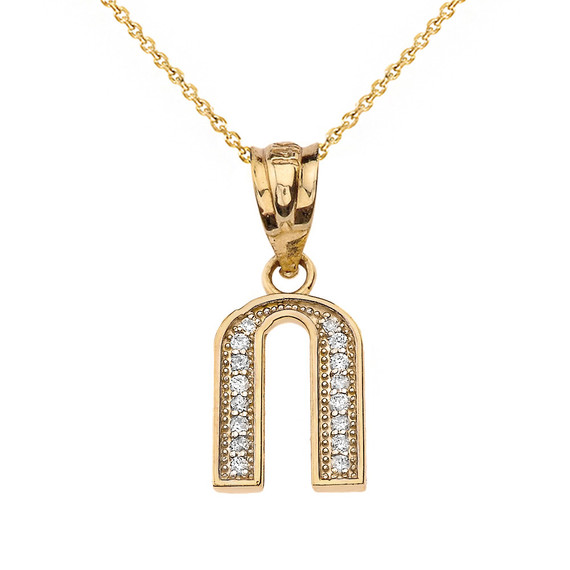 Diamond Initial "O" Pendant Necklace