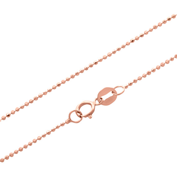 14K Rose Gold Bead Chain