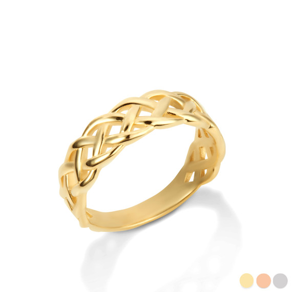 Yellow Gold Trinity Knot Her Ring