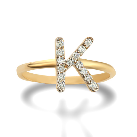Gold Personalized Diamond Initial 