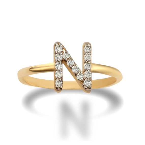 Gold Personalized Diamond Initial 
