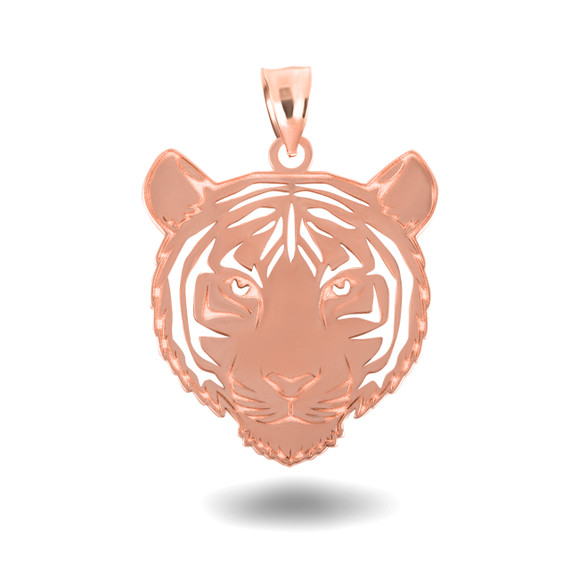 Rose Gold Tiger Symbol of Strength Pendant