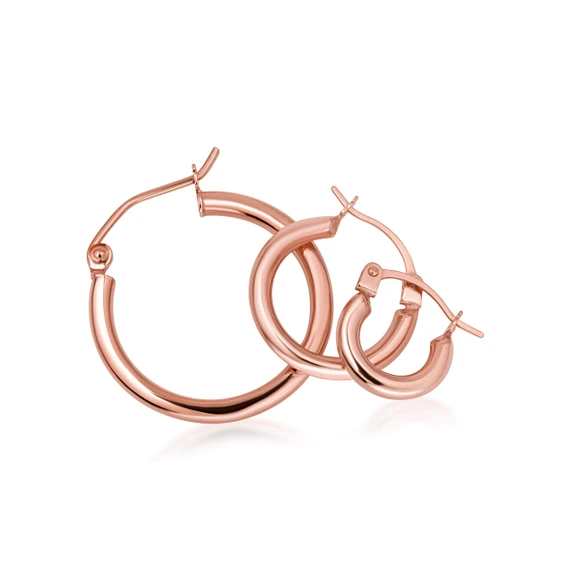 14K Yellow Gold Classic Hoop Earrings (Available in Small/Medium/Large)
