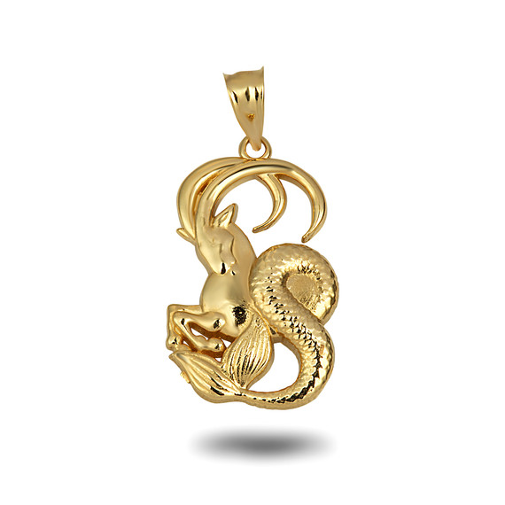 Yellow Gold Virgo Zodiac Symbol Pendant