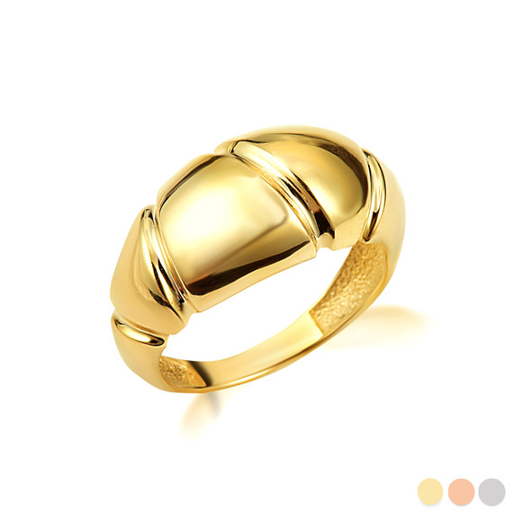 Gold Dome Cocktail Party Statement Ring