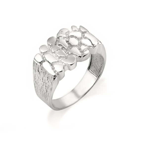 Gold Men's Nugget Ring (Available in Yellow/Rose/White Gold)