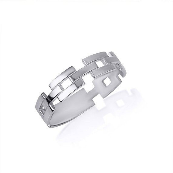 White Gold Chain Link Ring
