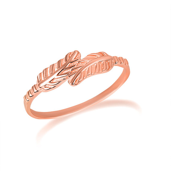 Rose Gold Double Fern Leaf Ring