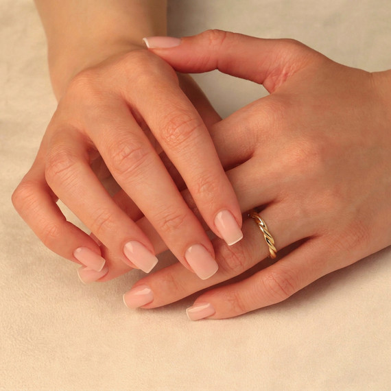 Gold Stackable Twist Eternity Ring (Available in Yellow/Rose/White Gold)