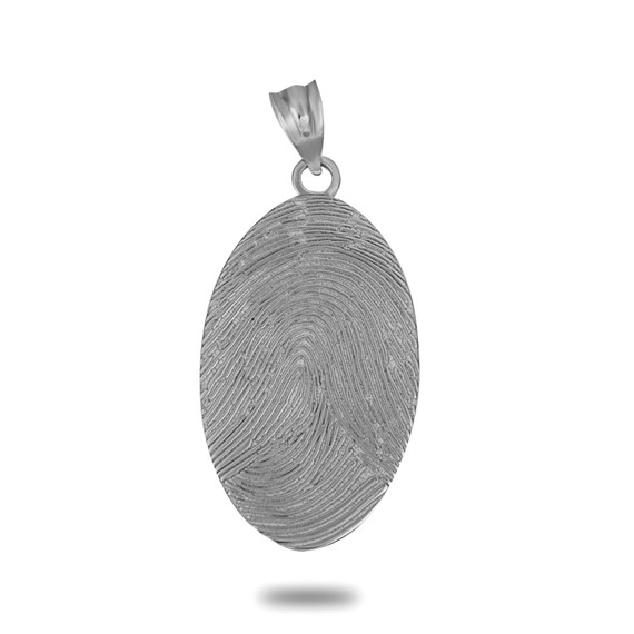 .925 Sterling Silver Personalized Fingerprint Pendant