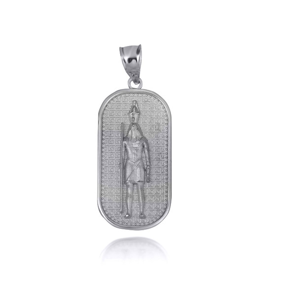 .925 Sterling Silver Egyptian Osiris God Of Death Amulet Pendant