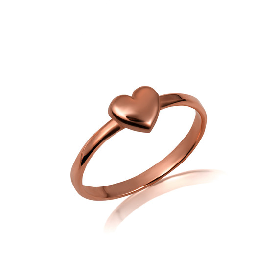 Rose Gold Heart Love Ring