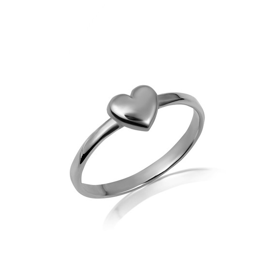 .925 Sterling Silver Heart Love Ring