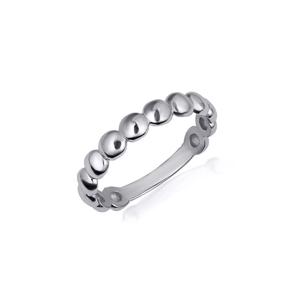 White Gold Bead Band Ring
