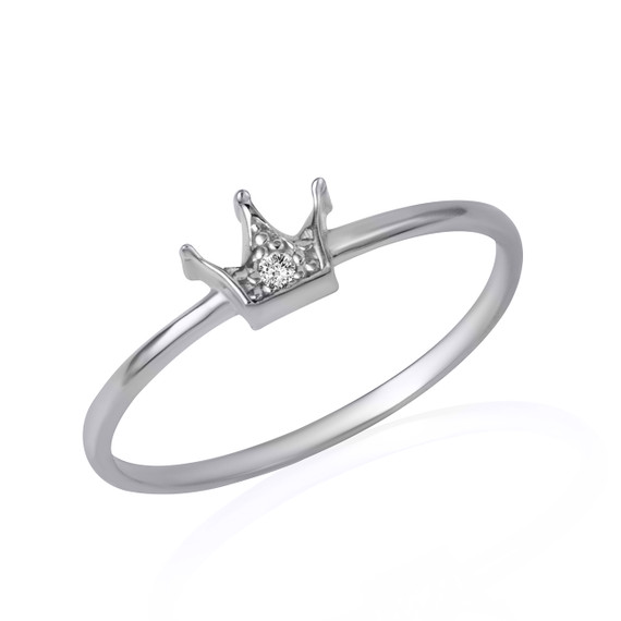 .925 Sterling Silver Royal Crown CZ Ring