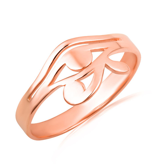 Rose Gold Eye Of Horus Ring