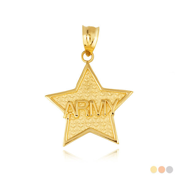 Gold United States Army Officially Licensed Star Pendant