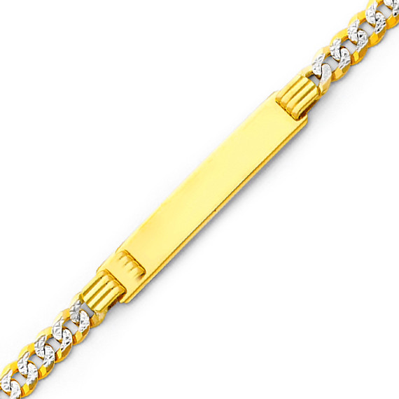 Yellow Gold Men's Cuban Chain Link Bracelet (8")