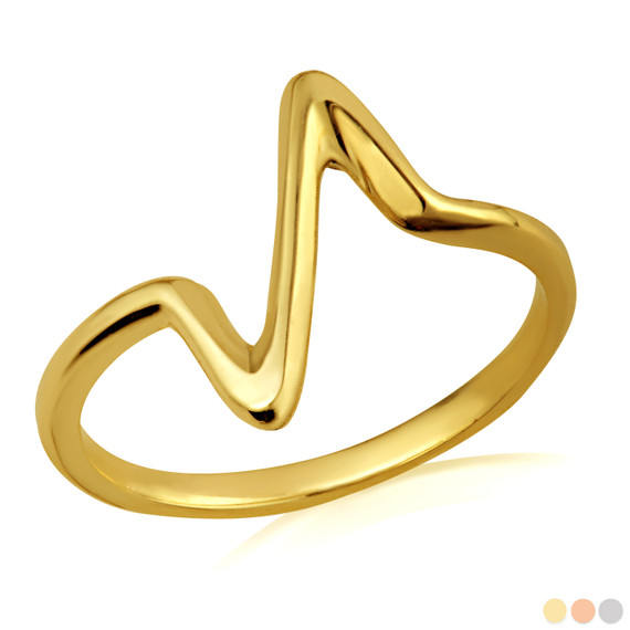 dオーダーリング Gold Zig Zag Design Ring | Factory Direct Jewelry