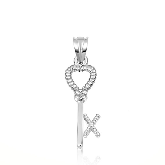 925 Sterling Silver Heart Lock & Key Letter 