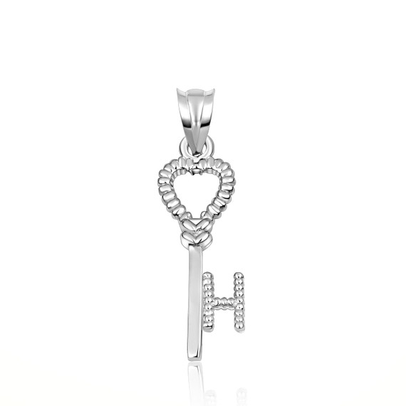 925 Sterling Silver Heart Lock & Key Letter 