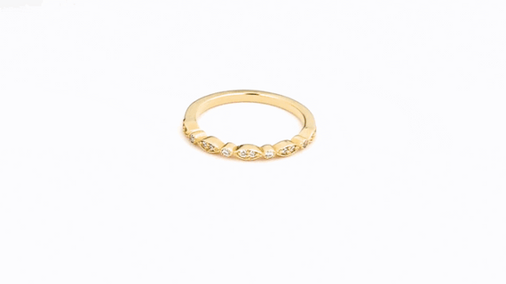 Yellow Gold Lab Grown Diamond Halo Engagement Band Ring video