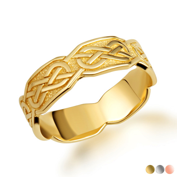 Yellow Gold Infinity Knot Band Ring