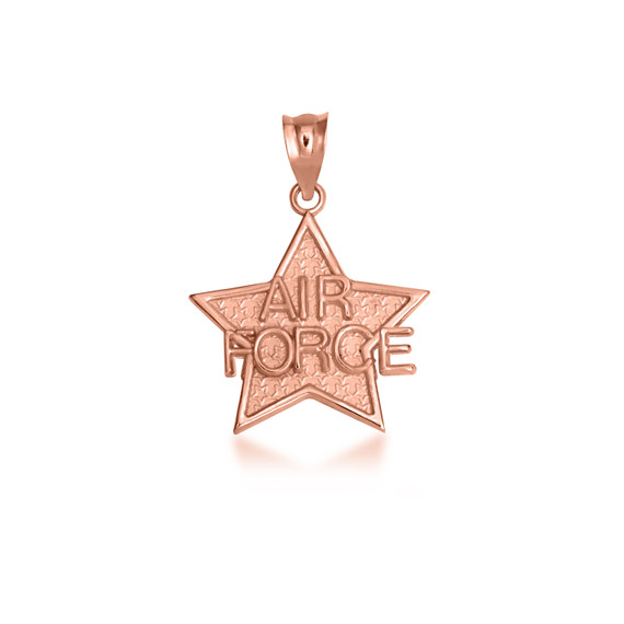 Rose Gold United States Air Force Star Officially Licensed Pendant