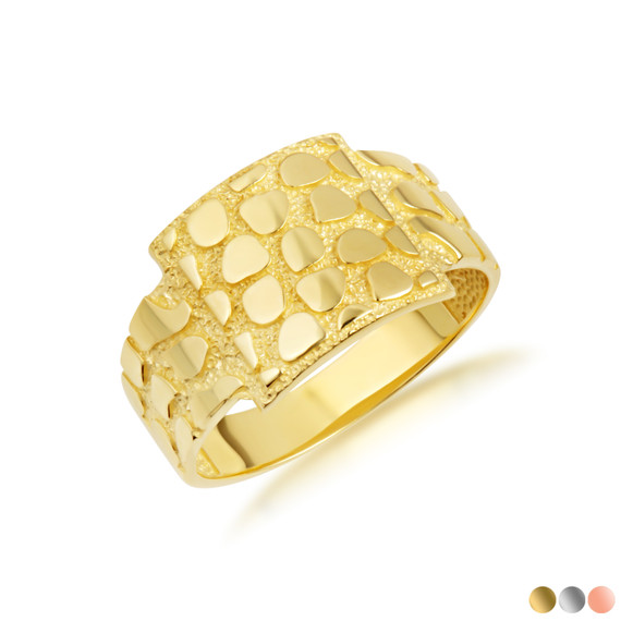 Gold Nugget Signet Ring | Factory Direct Jewelry